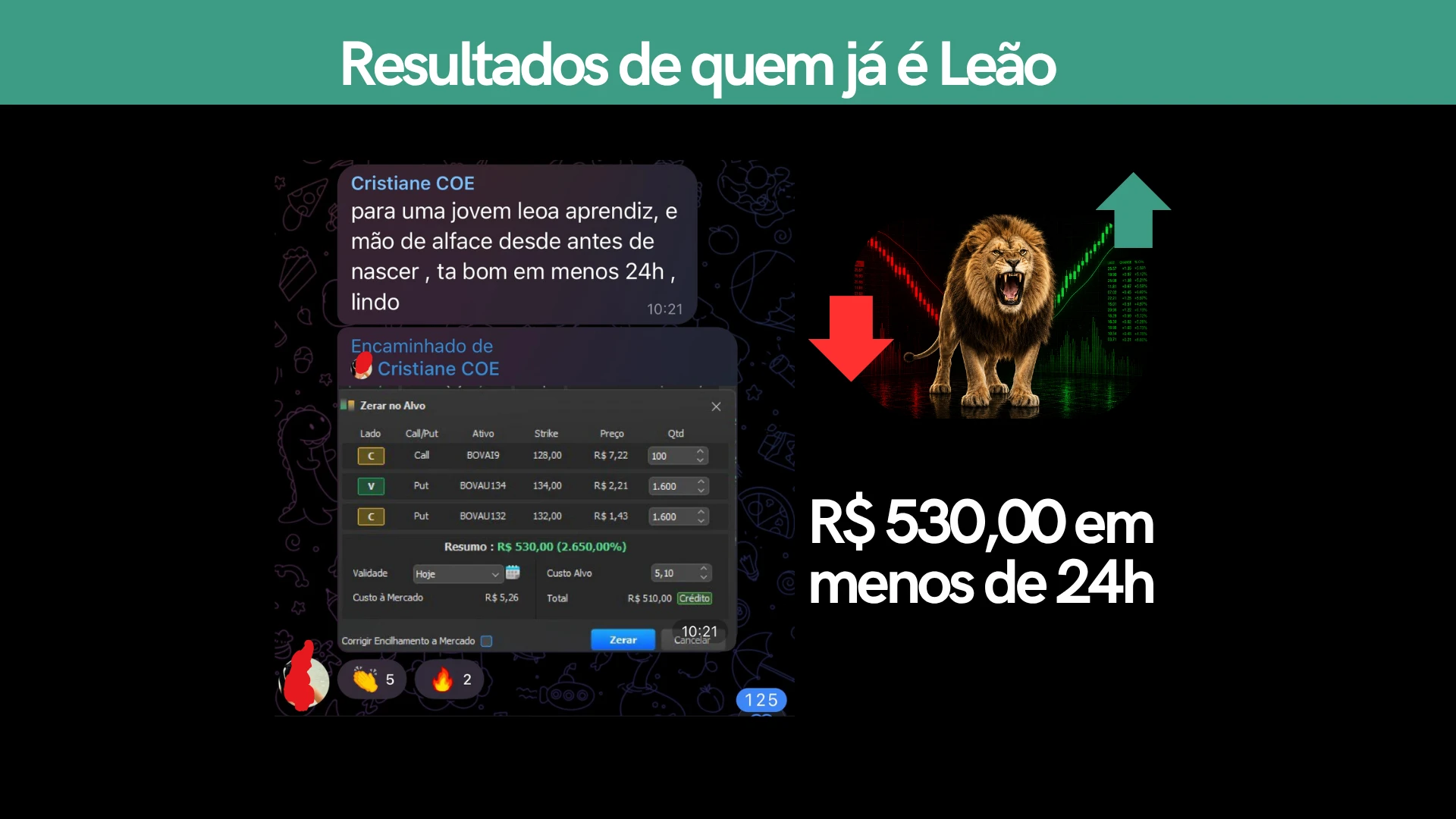 Print real de resultado de aluno do CEO
