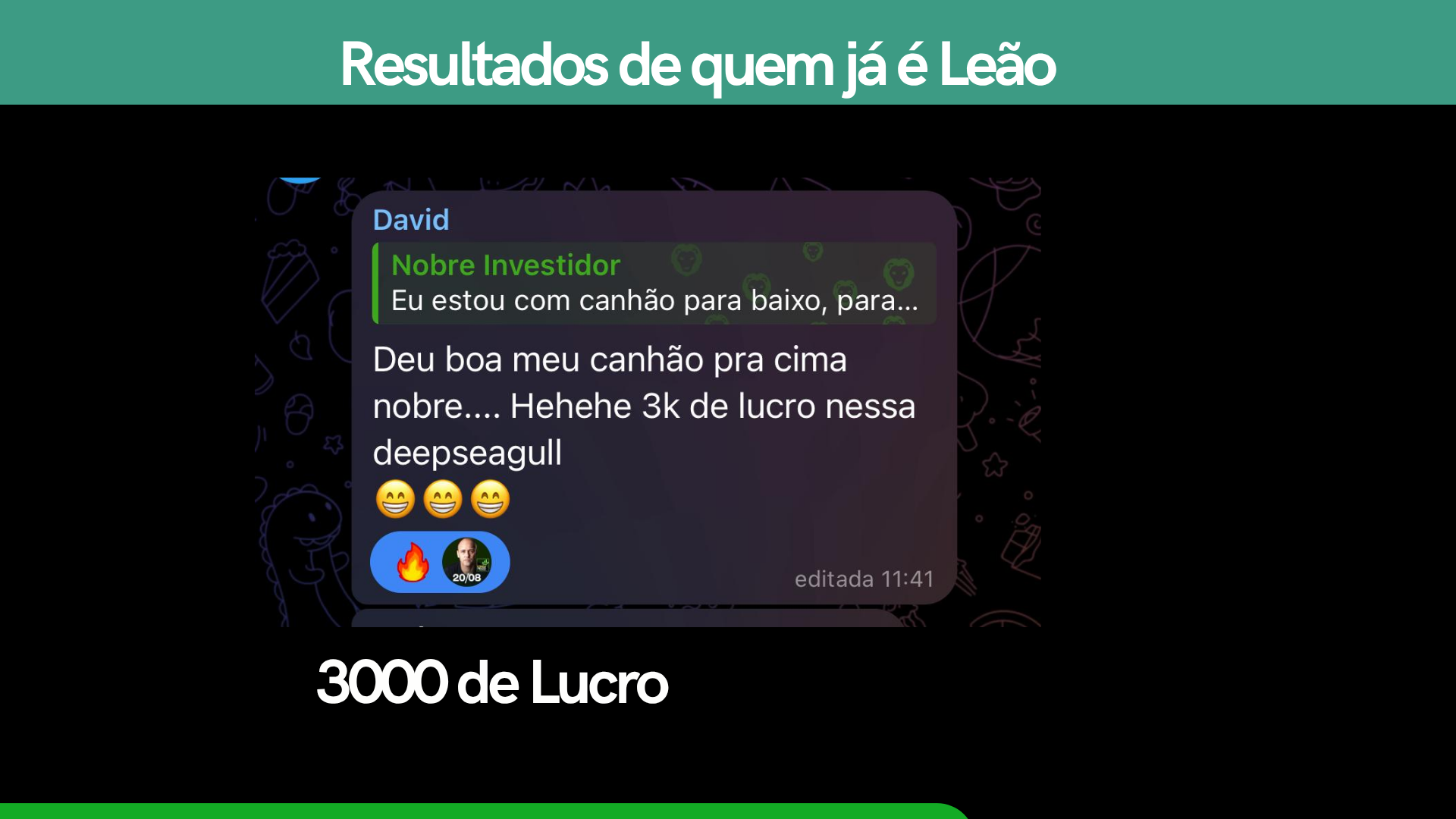 Print real de resultado de aluno do CEO