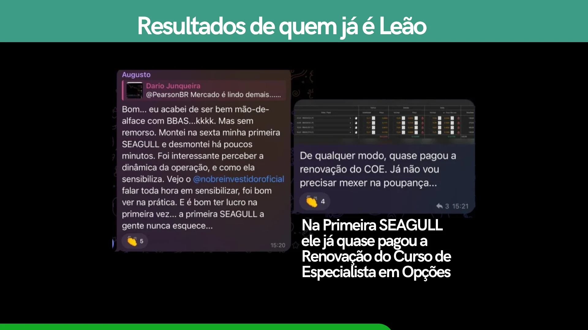 Print real de resultado de aluno do CEO