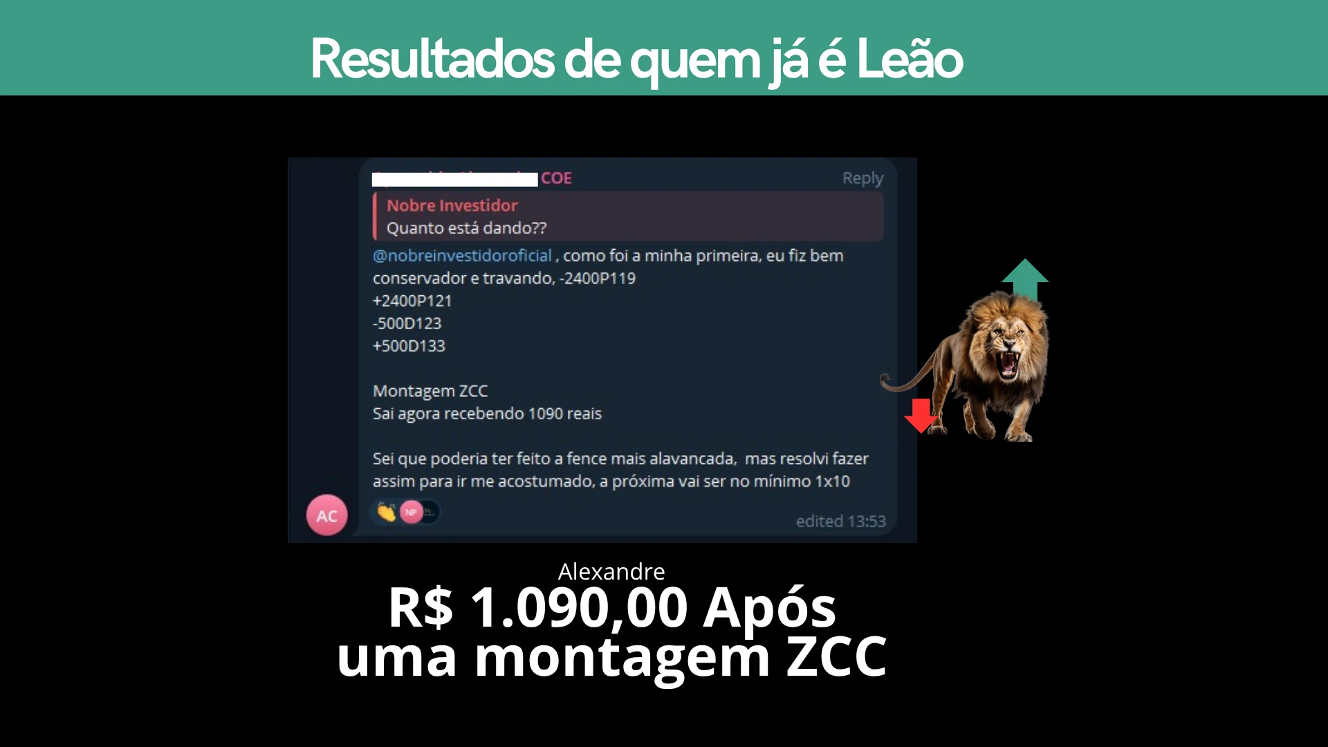 Print real de resultado de aluno do CEO
