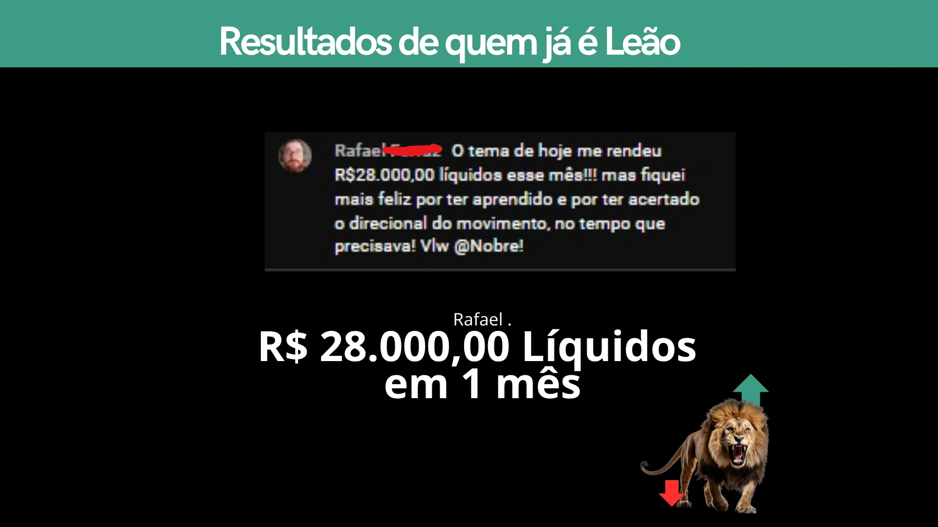 Print real de resultado de aluno do CEO