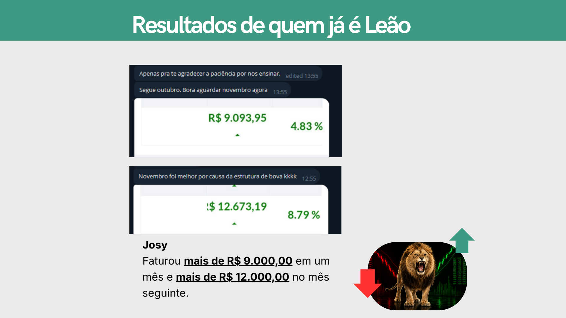 Print real de resultado de aluno do CEO