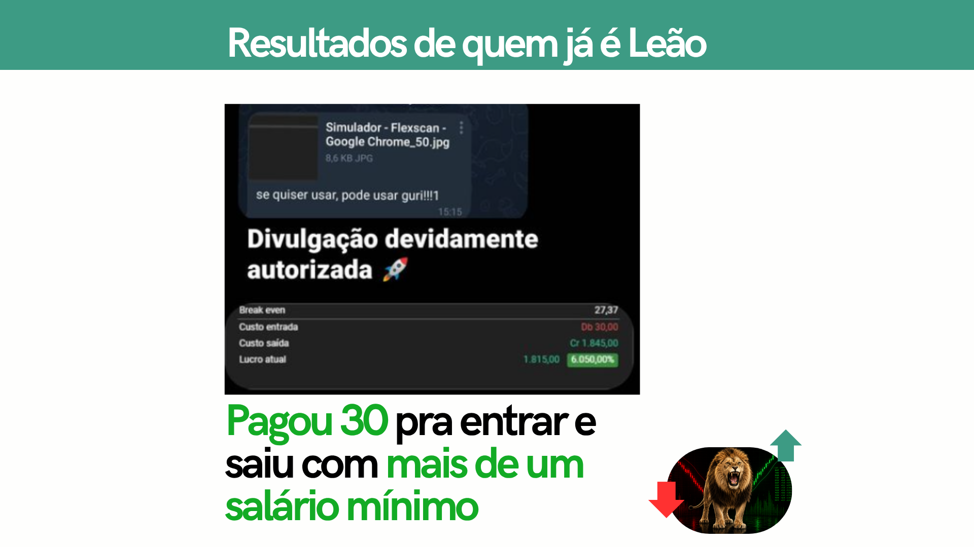 Print real de resultado de aluno do CEO